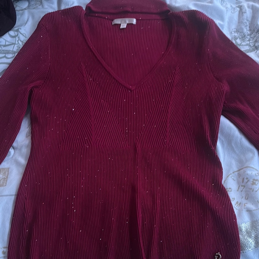 Guess Red Sweatshirt Classic Crew Neck